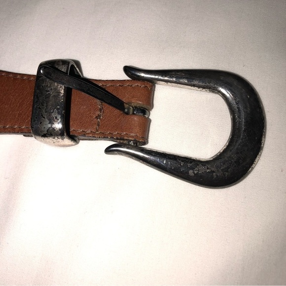 Vintage Wild Animal Studded Brown Leather Belt Unisex - Picture 8 of 9